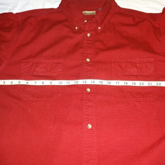 R&R Men's Outdoors XXL button up short sleeved shirt, burgundy red, $25.00 - Picture 5 of 9